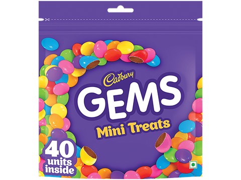 Cadbury Gems Mini Treats Chocolate, 117.55 g
