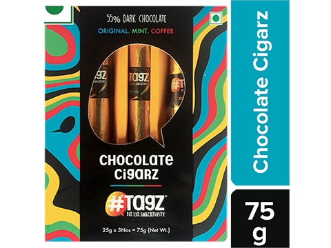 tagz Handcrafted Chocolate Cigarz - 55% Dark Chocolate, Original, Mint & Coffee, 75 g