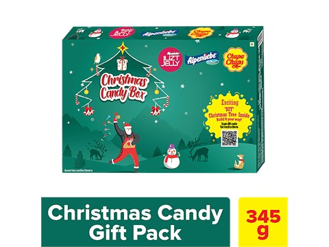 Alpenliebe Christmas Candy, Chews & Lollipop Box - Assorted, Ideal For Gifting, 345 g