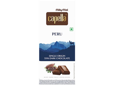 Milky Mist Capella Peru Single Origin 55% Dark Chocolate, 125 g