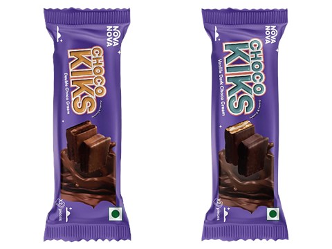 Nova Nova  Choco Kiks Double Choco Cream & Vanilla Dark Choco Cream, 25 g