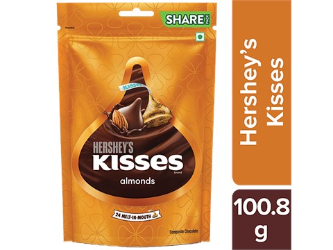 Hershey's Kisses Almonds Chocolate, 100.8 g