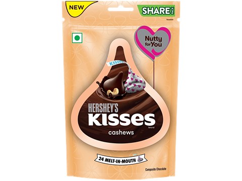 Hershey's Kisses Cashew - Melt In The Mouth, 100.8 g