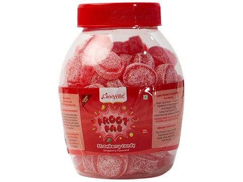 CandyVille Froot Fab Flavoured Candy - Strawberry, Refreshing Taste, 300 g
