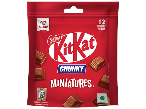 Nestle Kitkat Chunky Miniatures Choco Coated Wafers, 126 g
