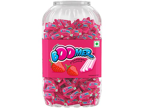 Boomer Strawberry Flavour Bubble Gum, 882 g