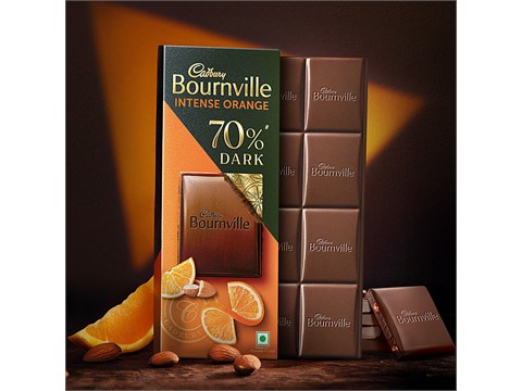 Cadbury Bournville Intense Orange 70% Dark Chocolate Bar, 75 g