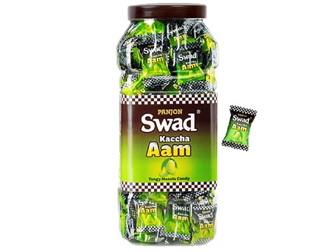 Swad Kachha Aam Raw Mango Candy - Toffee Jar, 500 g
