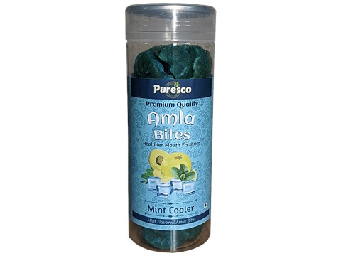 PURESCO Amla Bites - Healthier Mouth Freshner, Mint Cooler Flavour, 170 g