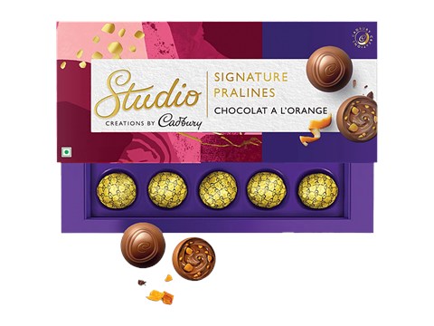 Cadbury Studio Chocolat A L'Orange Signature Pralines, 130 g