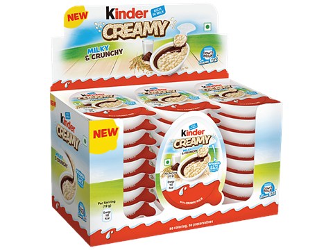 Kinder Creamy Milky & Crunchy With Extruded Rice, 19 g