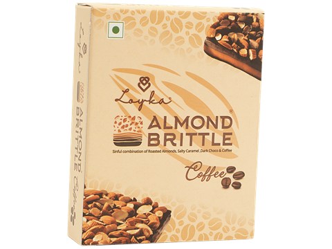 Loyka Coffee Almond Brittle Chocolate - Salted Caramel Blend, Rich, No Added Sugar, 17 g