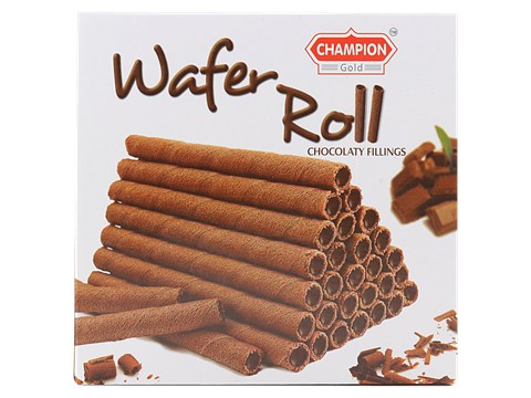 Champion Gold Wafer Roll - Chocolaty Fillings, 200 g