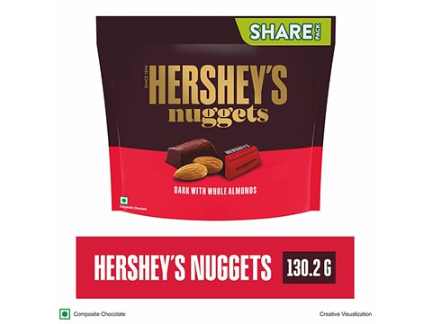 Hershey's Nuggets - Dark With Whole Almonds, 130.2 g