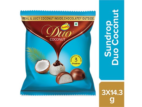 Sundrop Duo Coconut - Chocolate, Pralines, 42.9 g
