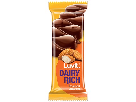 LuvIt Dairy Rich Roasted Almond Chocolate Bar, 39 g