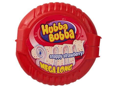 Wrigley's Imported Hubba Bubba Snappy Strawberry Flavour Gum, 56 g
