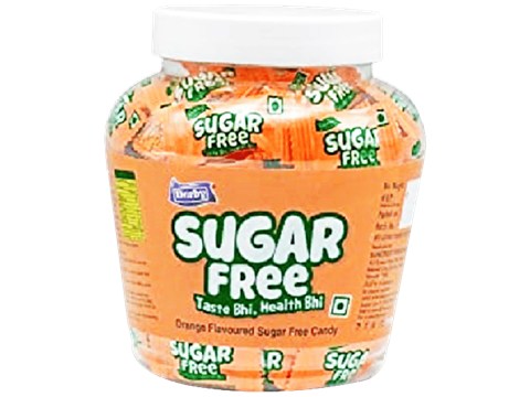 DERBY Orange Flavoured Sugar Free Candy - Crunchy, 300 g