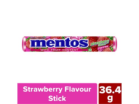 Mentos Strawberry Flavour Toffee, 36.4 g