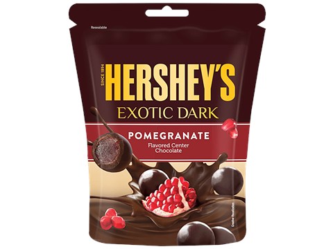 Hershey's Exotic Dark Flavored Center Chocolates - Pomegranate, 33.3 g