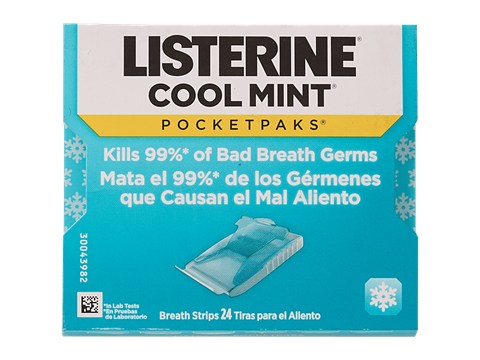 Listerine Imported Cool Mint Pocketpaks Breath Strips, 24 pcs
