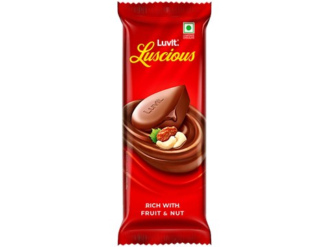 LuvIt Luscious Chocolate Bar - Rich with Fruit & Nut, 50 g