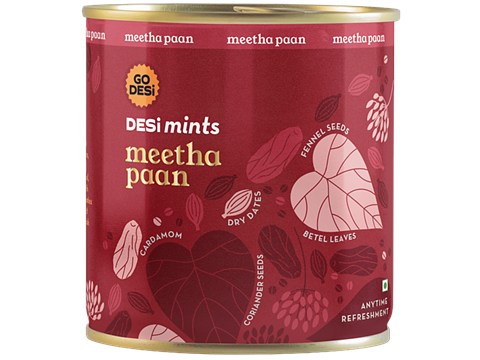 GO DESi Meetha Paan - Desi Mints Mouth Freshener, 90 g