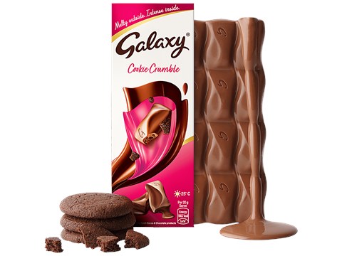 Galaxy Cookie Crumble Milk Chocolate Bar, 50 g