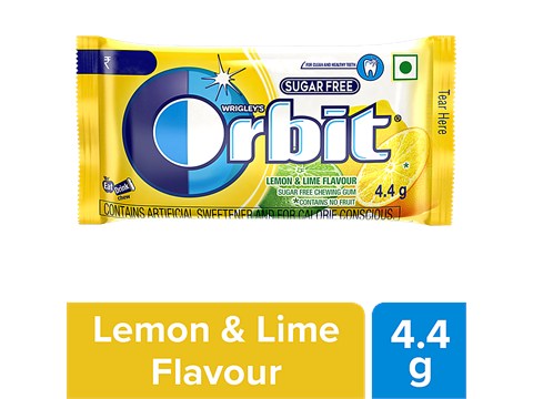 Orbit Sugar Free Lemon & Lime Flavour Chewing Gum, 6.6 g