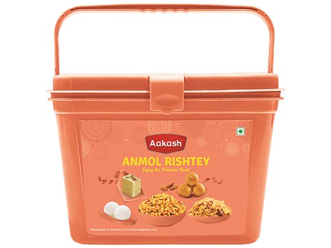 Aakash Anmol Rishtey Gift Pack - Traditional Indian Sweet & Savoury Mix, 1.20 kg
