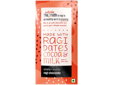 The Whole Truth Creamy & Crunchy Ragi Chocolate - Sweetened With Dates, 50 g