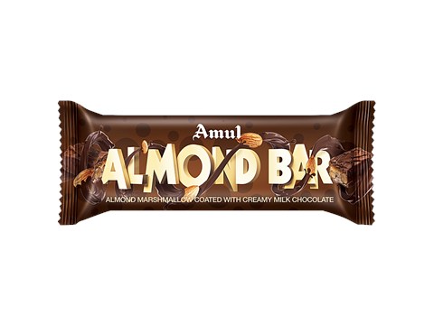 Amul Almond Bar - Almond Marshmallow Coated Creamy Milk Chocolate, 35 g