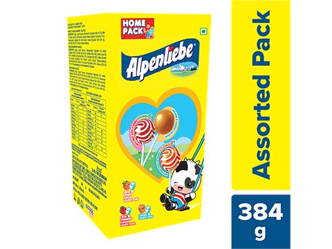 Alpenliebe Lollipop - Cream Orange & Strawberry & Caramel Flavour, 384 g