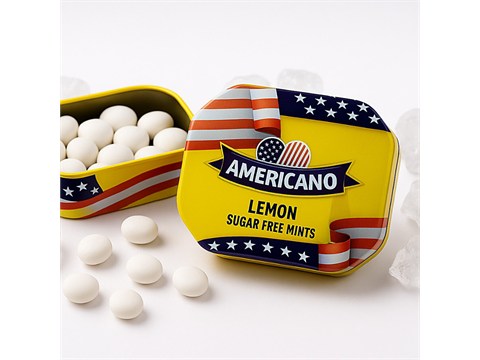 Americano Lemon Sugar Free Mints, 14 g