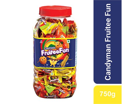 Candyman Fruitee Fun Candy - Assorted Flavours, 750 g