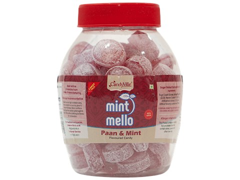 CandyVille Mint Mello Flavoured Candy - Paan & Mint, Refreshing Taste, 300 g