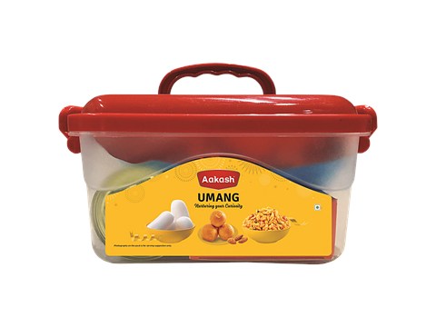 Aakash Umang Gift Pack - Cham Cham, Besan Ladoo & Navratan Mix, 850 g