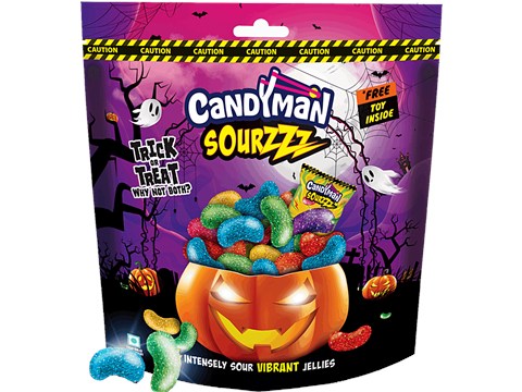 Candyman Sourzzz Sour Jellies, 70 g