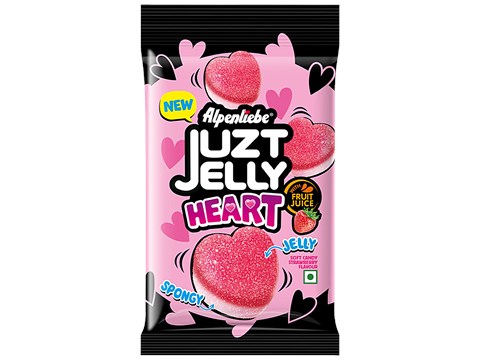 Alpenliebe Juzt Jelly Heart Strawberry Flavour Soft Candy, 94.6 g