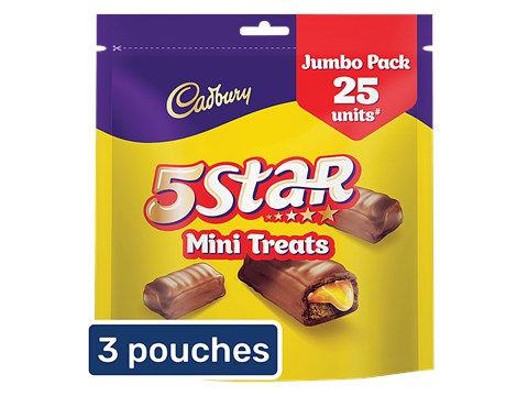 Cadbury 5 Star Mini Treats Chocolate Bars, 3x245 g