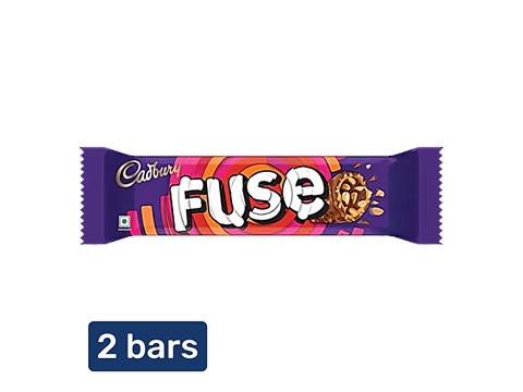 Cadbury Fuse Peanut & Caramel Filled Chocolate Bar, 2x43 g