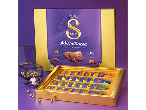 Cadbury Dairy Milk Silk Miniatures Premium AssortedChocolate Gift Pack, 240 g