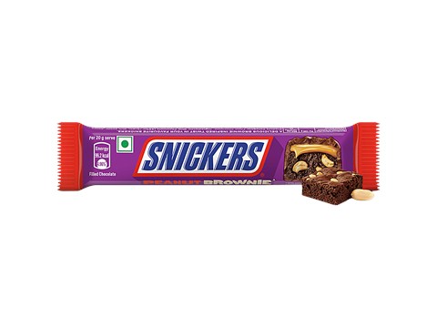 Snickers Peanut Brownie Filled Chocolate Bar, 24 g