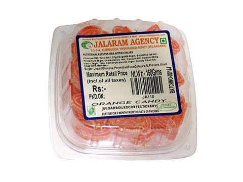 Jalaram Orange Candy, 150 g