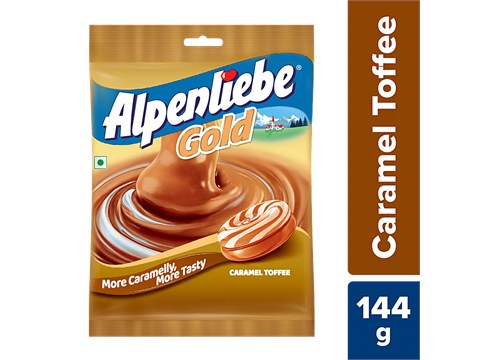 Alpenliebe Gold Caramel Toffee, 144 g