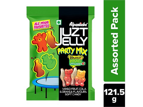 Alpenliebe Juzt Jelly Fruity Bears Soft Candy, 72.8 g