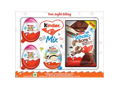 Kinder Festive Selection Assorted Box For Kids - Pink, 81.4 g