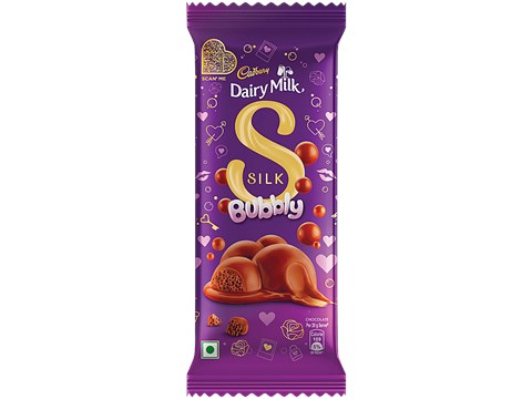 Cadbury Dairy Milk Silk Bubbly Valentines Chocolate Bar Gift Pack, 50 g