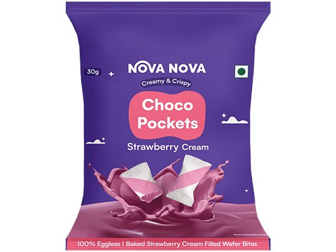 Nova Nova  Choco Pockets Strawberry Cream, 30 g