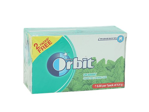 Wrigleys Orbit Chewing Gum - Spearmint, Sugarfree, 32 pcs
